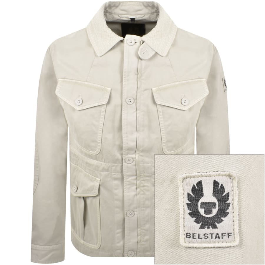 【関税込み】Belstaff ベージュ CS60 シャツ Belstaff CS60 Cotton Herringbone Overshirt Stone Beige at